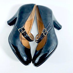 ❤️Journee Collection Womens Mary Jane Wendy-09 Patent Faux Leather Pumps Sz 8 3"
